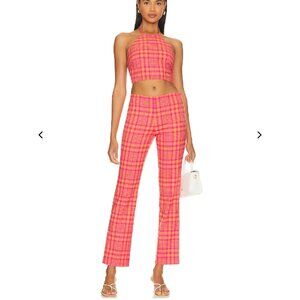 Lovers + Friends Rodeo Pant Pink  & Orange Cigarette style